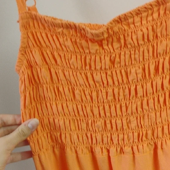 Zenana Outfitters Vibrant Orange Tiered Maxi Dress - Picture 3 of 4